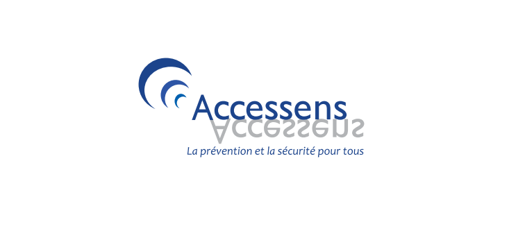 Diapo 2 : Logo du fabricant Accessens, légende : 'La prévention et la sécurité pour tous'