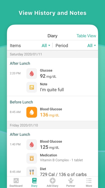 Diapo 3 : Smartphone affichant l'application Health2Sync avec le journal de santé de la personne