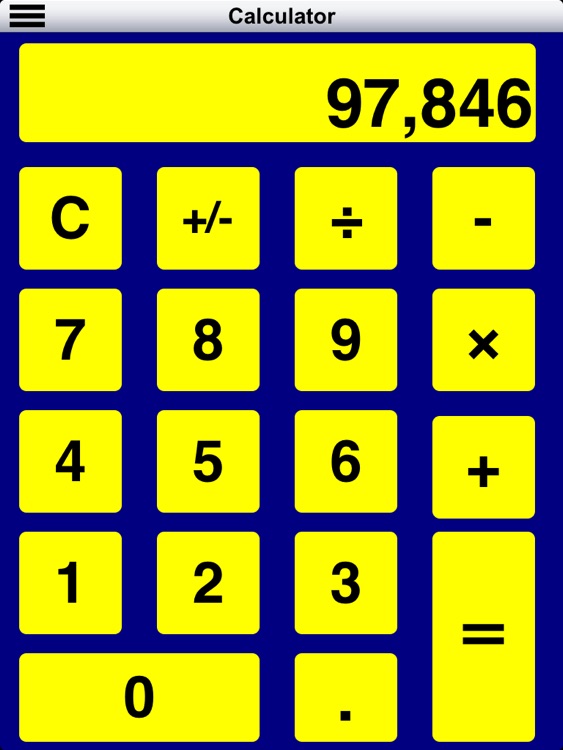 Diapo 6 : Image de l'application Clear Sight représentant une calculatrice en gros caractères