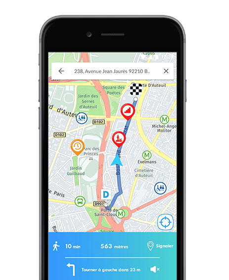 Diapo 3 : Fonction GPS de l'application Streetco.