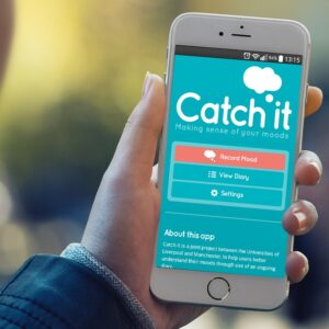 Interface de l’application catch it sur un smartphone