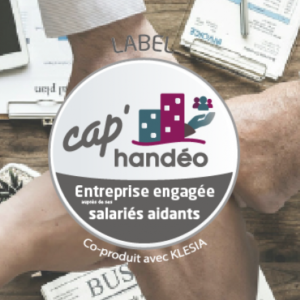 Image de Handéo avec écrit « Entreprise engagée auprès de ses salariés aidants