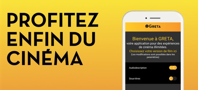 Diapo 3 : Photo de l'interface de l'application avec écrit à gauche : profitez enfin du cinéma