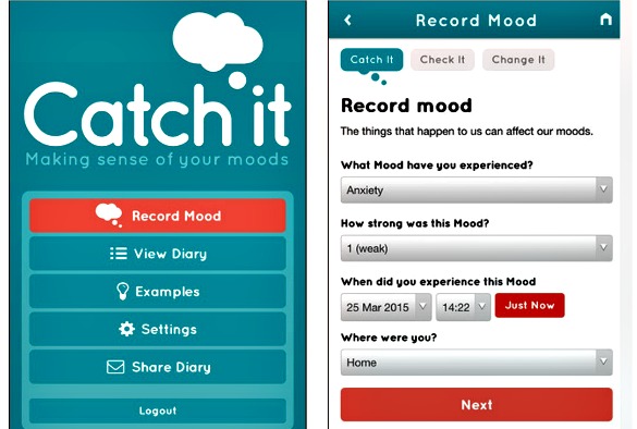 Diapo 1 : Interface de l'application catch it