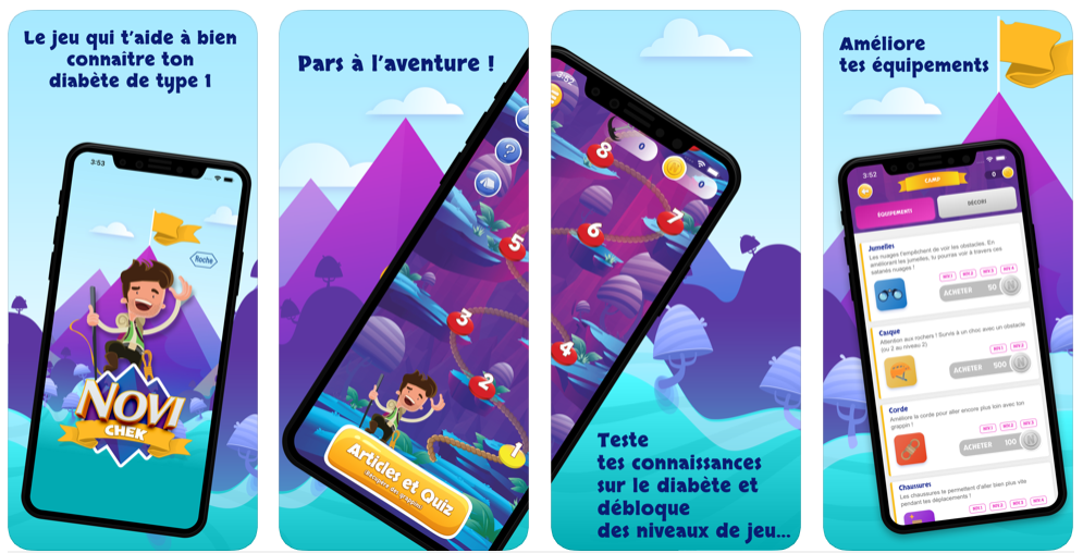 Diapo 1 : photo qui représente les visuels de l'application novi vhek