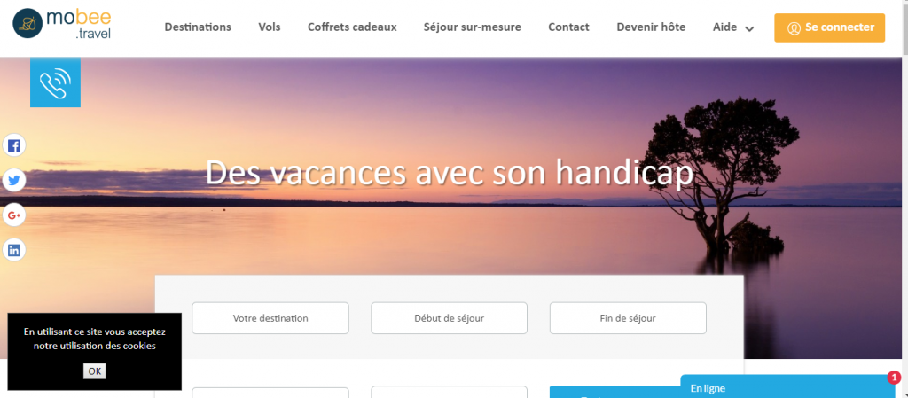 Diapo 2 : photo représentant la plateforme mobee travel