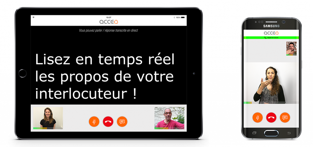 Diapo 2 : aperçu de l'application acceo