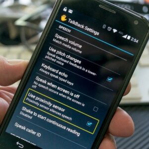 Fonctionnalités de l’application TalkBack sur un smartphone