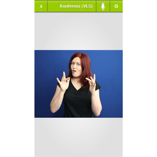 Diapo 4 : Image d'une femme qui traduit en Langue des Signes dans l'application VerbaVoice
