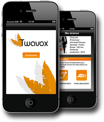 Diapo 4 : Image avec l'application Twavox sur un smartphone