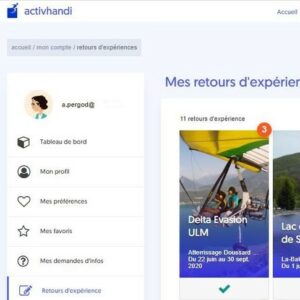 Interface de l’application activhandi