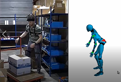 Diapo 3 : photo représentant le disposition de motion capture en action sur un salarié