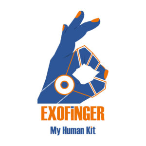 Diapo 5 : Image d'un des logos de MyHumanKit représentant un exo doigt