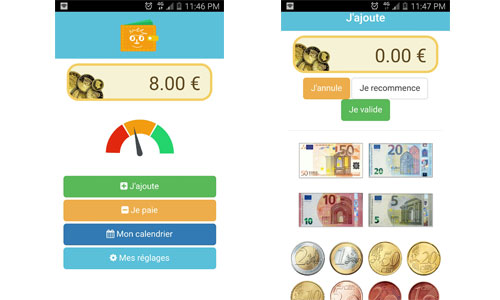 Diapo 3 : Image de l'application Ouispeak qui calcule l'argent