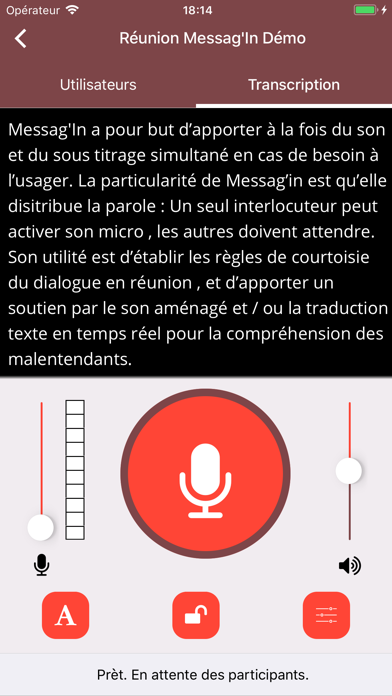 Diapo 3 : Image de l'application Messag'in