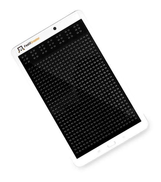 Diapo 5 : Image de la tablette en braille Feelif