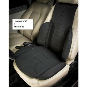 Coussin lombaire ad’just installé sur un siège de voiture