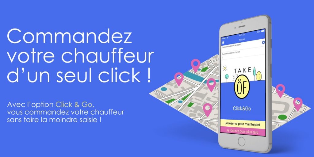 Diapo 1 : Image avec pour titre 'commander votre chauffeur d'un seul click'