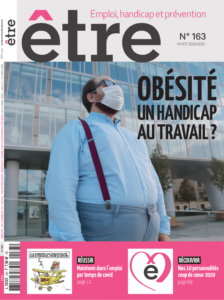 page de couverture du numéro 163 du magazine être avec comme titre : obésite, un handicap au travail ?