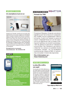 Page numéro 2 des innovations du magazine être numéro 163, on y retrouve voxione, freestyle libre et Kimea 360