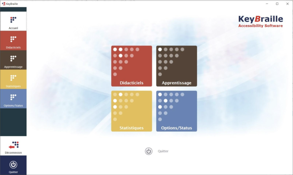 Diapo 3 : Image de l'interface du logiciel KeyBraille