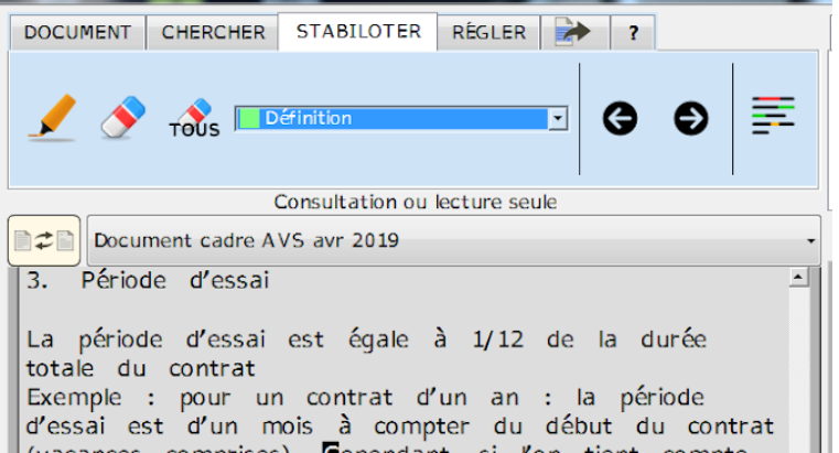 Diapo 5 : Image de la fonction 'stabiloter' du logiciel ADELE-TEAM